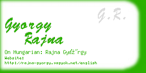 gyorgy rajna business card